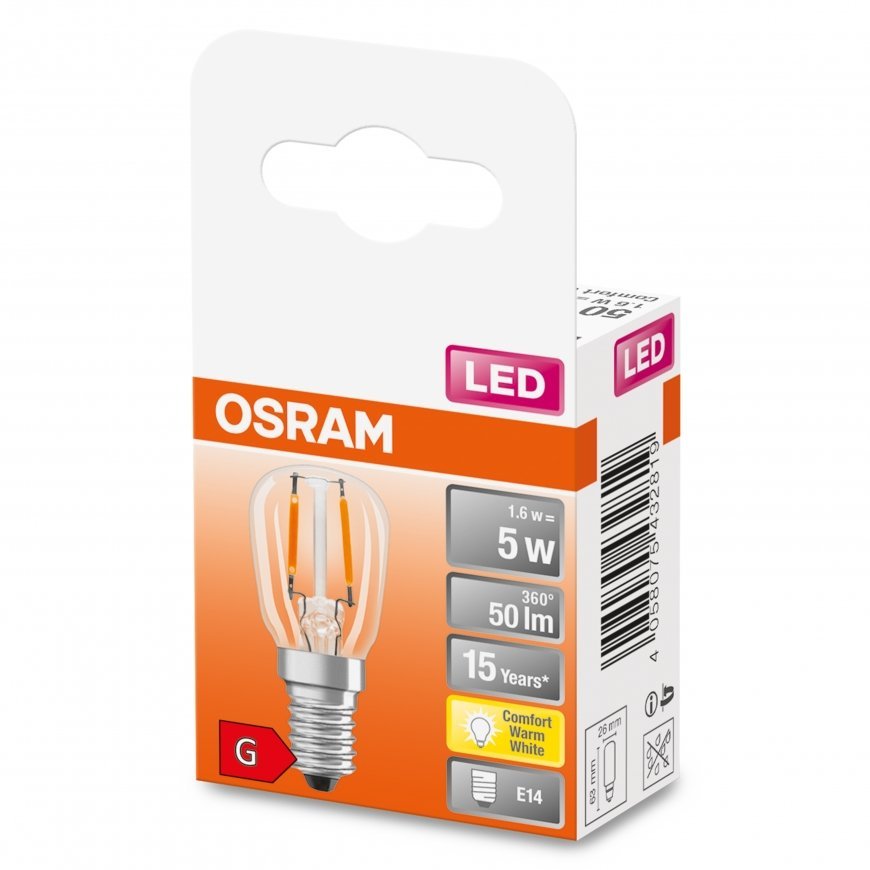 Osram STAR LED-pirn Soe rahulik valgus 2400 K 1,6 W E14 G – 3
