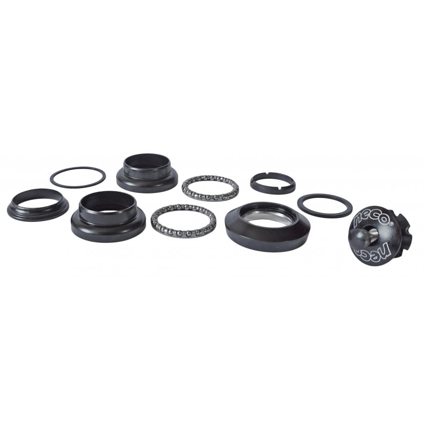 Vairo kolonėlė Alu/Steel NECO A-HEAD 1-1/8"x34x30 H867EW-AL juodas – 2