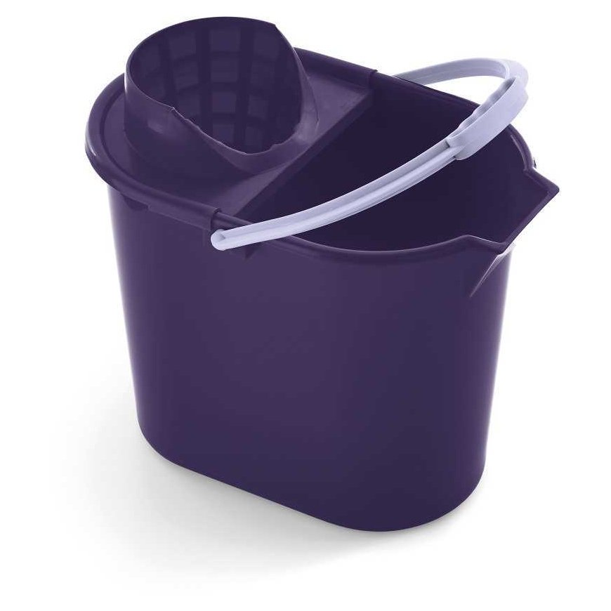 Owalne wiadro su wyciskaczem Mery - 12 ltr, Violetinis