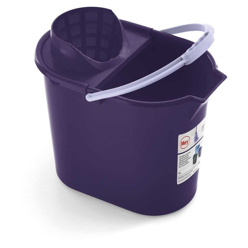 Owalne wiadro su wyciskaczem Mery - 12 ltr, Violetinis – 2