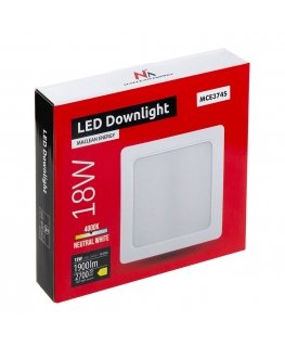 Ceiling LED panel 18W 4000K MCE374S