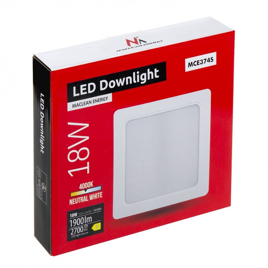 Maclean Ceiling LED panel 18W 4000K