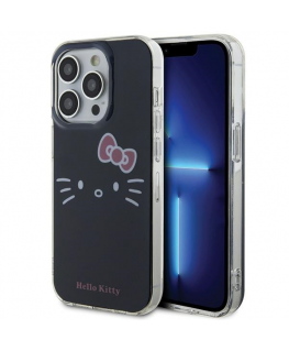 Hello Kitty IML Kitty Face dėklas iPhone 14 Pro - juodas