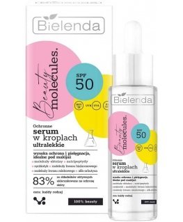 Bielenda Beauty Molecules ochronne ultralekkie serum w kroplach SPF50 30ml