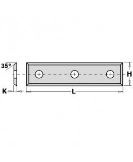 Planer knife CMT 790.500.09 49.5x9x1.5 mm HWM 1 pc.