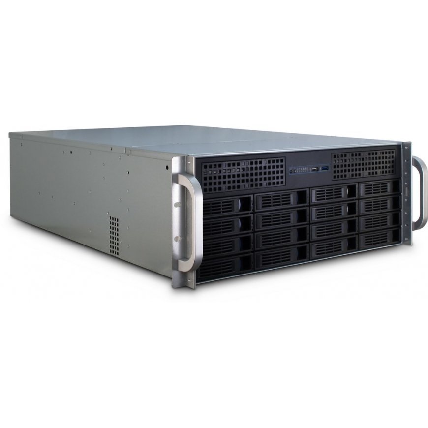 Inter-Tech 4U-4416L Plaukts Melns, Sudrabs