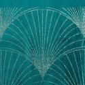 Eurofirany BLINK / 14 Aksominis stalo takelis su su dideliu art deco stiliaus vėduoklės raštu, 35X220 cm, spalva: tamsi turkio Eurofirany BLINK / 14 Aksominis stalo takelis su su dideliu art deco stiliaus vėduoklės raštu, 35X220 cm, spalva: tamsi turkio