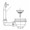 Valve for FRANKE sinks ROL/ROX/RON 610-41, d 3''1/2, pluggable Valve for FRANKE sinks ROL/ROX/RON 610-41, d 3''1/2, pluggable