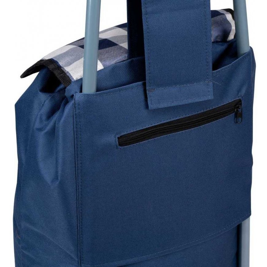 Travel Slazenger Stroller BAG NA KÓLKACH NA ZAKUPY ZE STELAŻEM 31L Blue WHITE – 2