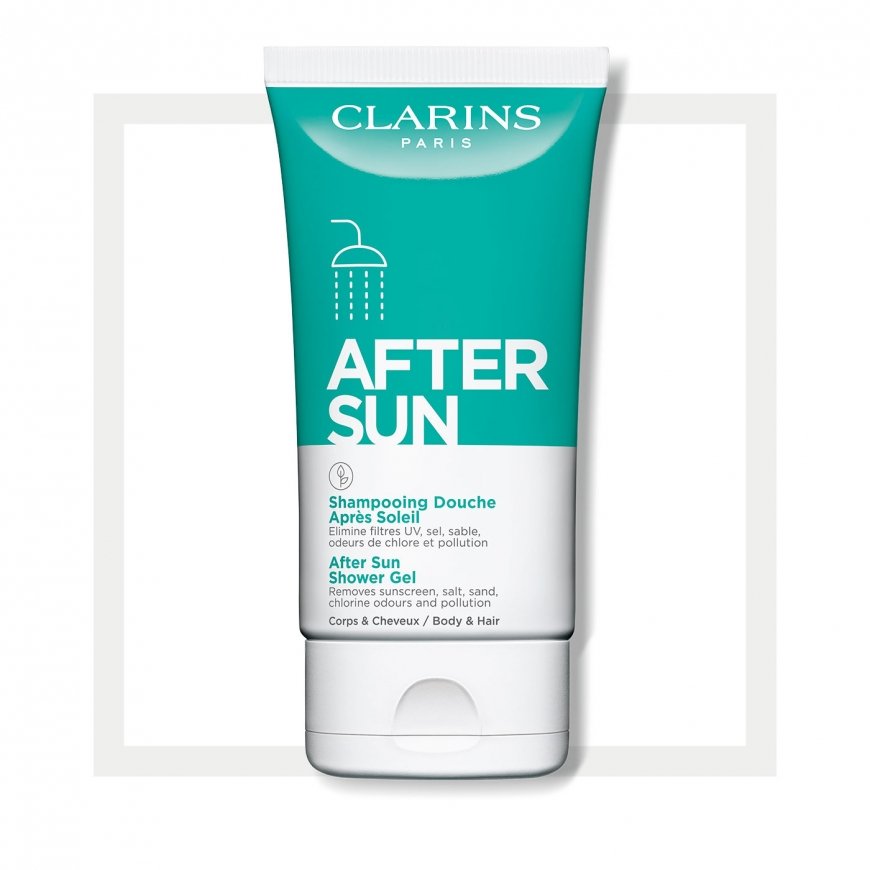 Clarins After Sun Shower Gel ādas kopšanas līdzeklis pēc sauļošanās 150 ml Želeja Sejai un ķermenim