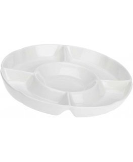 La Porcellana Bianca Convivio round snack tray - White, 25.5 cm