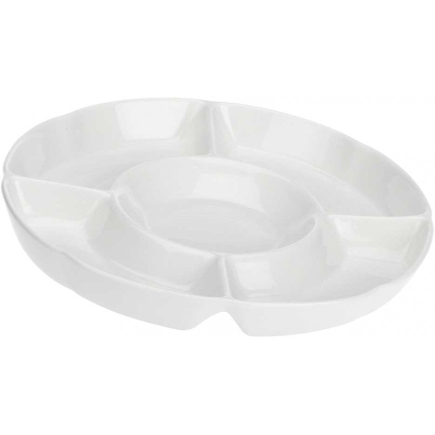 La Porcellana Bianca Convivio round snack tray - White, 25.5 cm