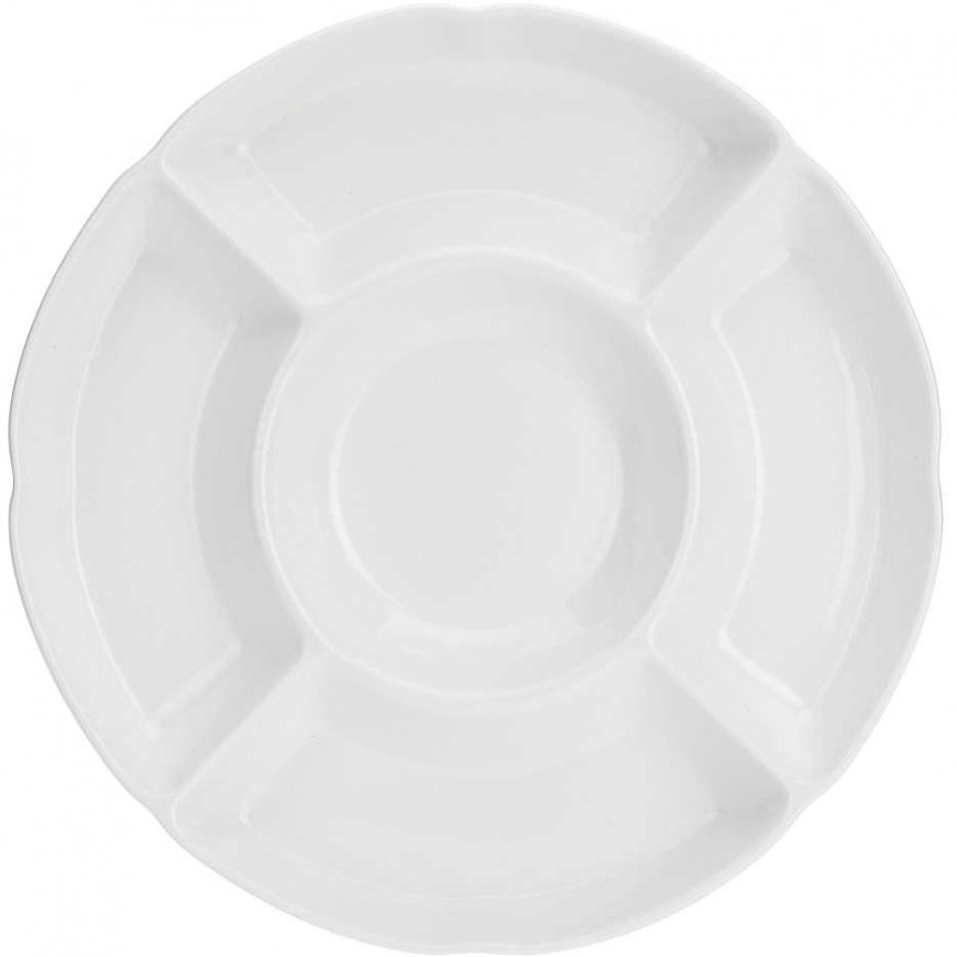 La Porcellana Bianca Convivio round snack tray - White, 25.5 cm – 3