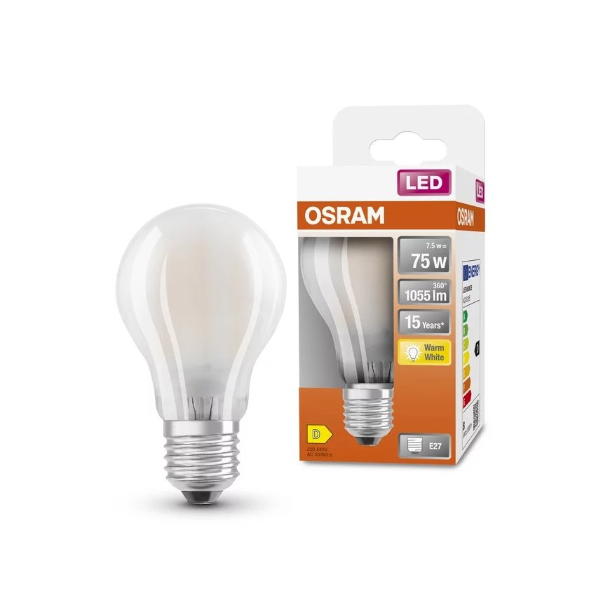 Osram 4058075434028 LED-lamppu Lämmin valkoinen 2700 K 7,5 W E27 D – 3