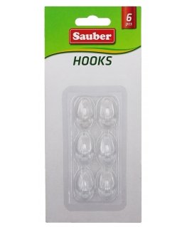 Hooks 6gb 1,5x2,5cm oval transparent