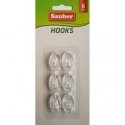 Hooks 6gb 1,5x2,5cm oval transparent