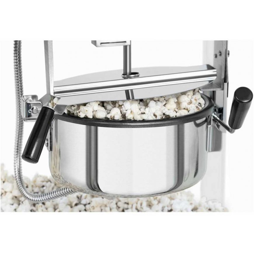 Royal Catering Retro kukurūzų spragėsių aparatas TEFLON 1600 W 5-6kg/h - baltas ir auksinis – 5