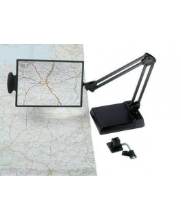 Table-top magnifier mounted on the tabletop