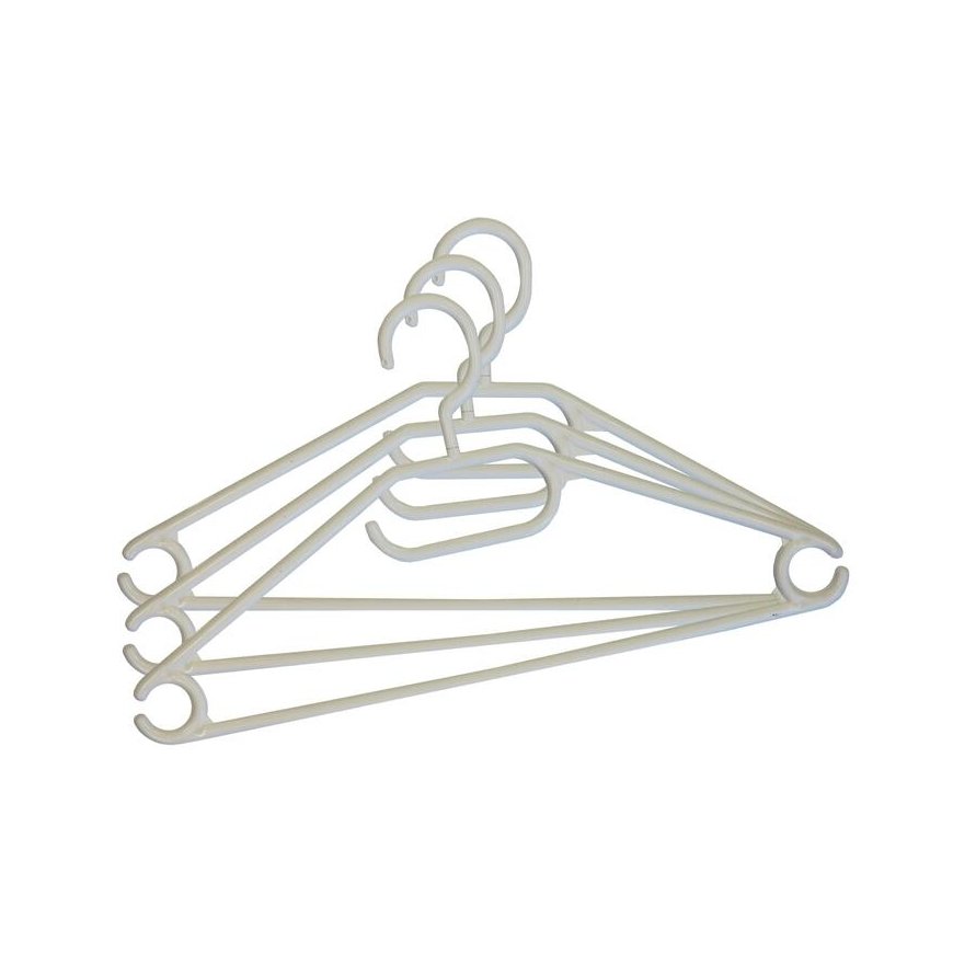 Clothes hangers 3gb, plastic, white, black, grey