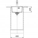 Stone sink Franke Maris, MRG 610-37 A, Onyx, eccentric valve Stone sink Franke Maris, MRG 610-37 A, Onyx, eccentric valve