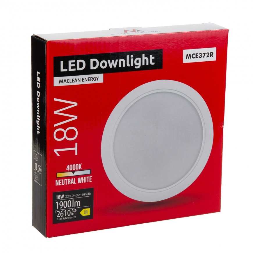 Maclean Ceiling LED panel 18W 4000K
