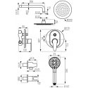 Concealed shower set Ferro Rotondo SET-ROT1-P Concealed shower set Ferro Rotondo SET-ROT1-P