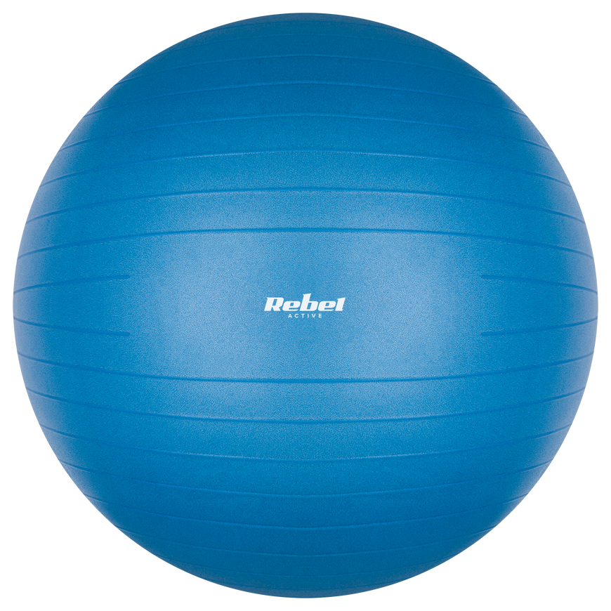 Reabilitacinis gimnastikos kamuolys 55 cm su rankine pompa, mėlynas, REBEL ACTIVE – 4