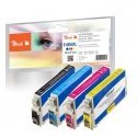 Peach PI200-908 tintes kārtridžs 4 pcs Saderība Augsta (XL) produktivitāte Melns, Tirkīzzils, Fuksīn Peach PI200-908 tintes kārtridžs 4 pcs Saderība Augsta (XL) produktivitāte Melns, Tirkīzzils, Fuksīn