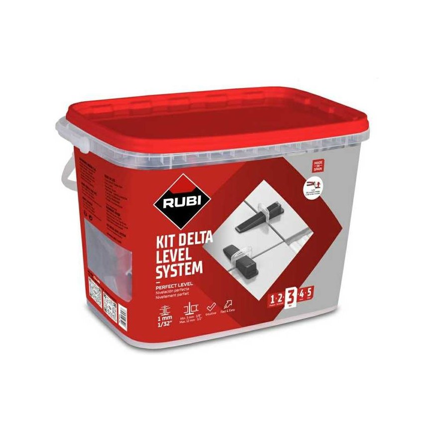 Plytelių nyveliavimo komplektas Rubi DELTA LEVEL SYSTEM 3-12 mm 2 mm 100 vnt. – 2