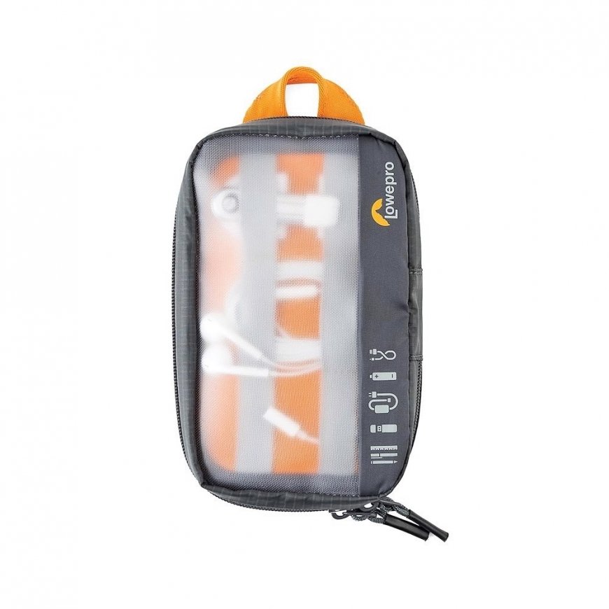 Lowepro GearUp Pouch Mini Kukkaro Nailon, Polyesteri, Repeytymisen kestävä ripstop Harmaa, Oranssi