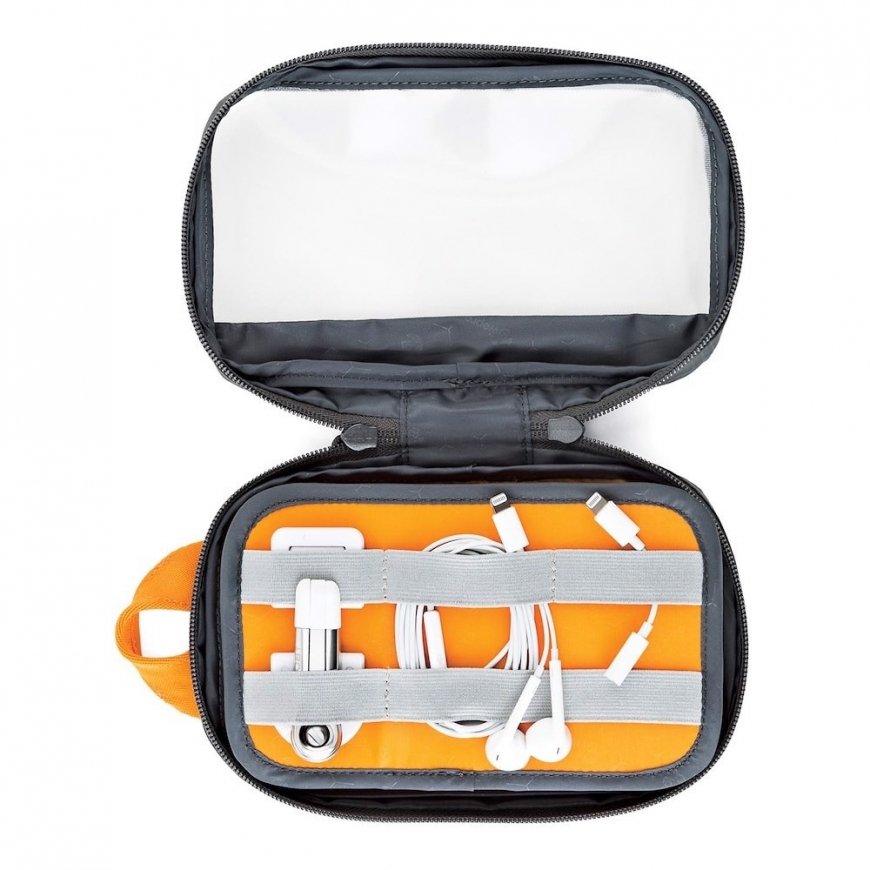 Lowepro GearUp Pouch Mini Käekott Nailon, Polüester, Ripstop kangas Hall, Oranž – 3
