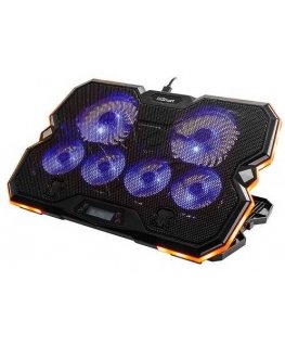 Laptop cooling stand HISMART, with 6 RGB fans, 5 positions
