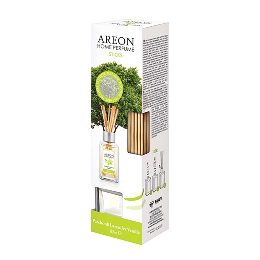 Oro gaiviklis AREON Patchouli - Levandos, su lazdelėmis, 150 ml