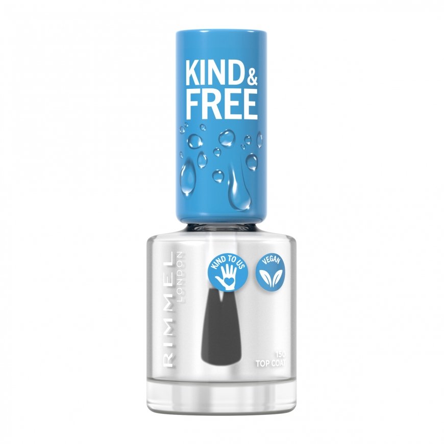 Rimmel Kind & Free viršutinis nagų lako sluoksnis 8 ml Permatomas