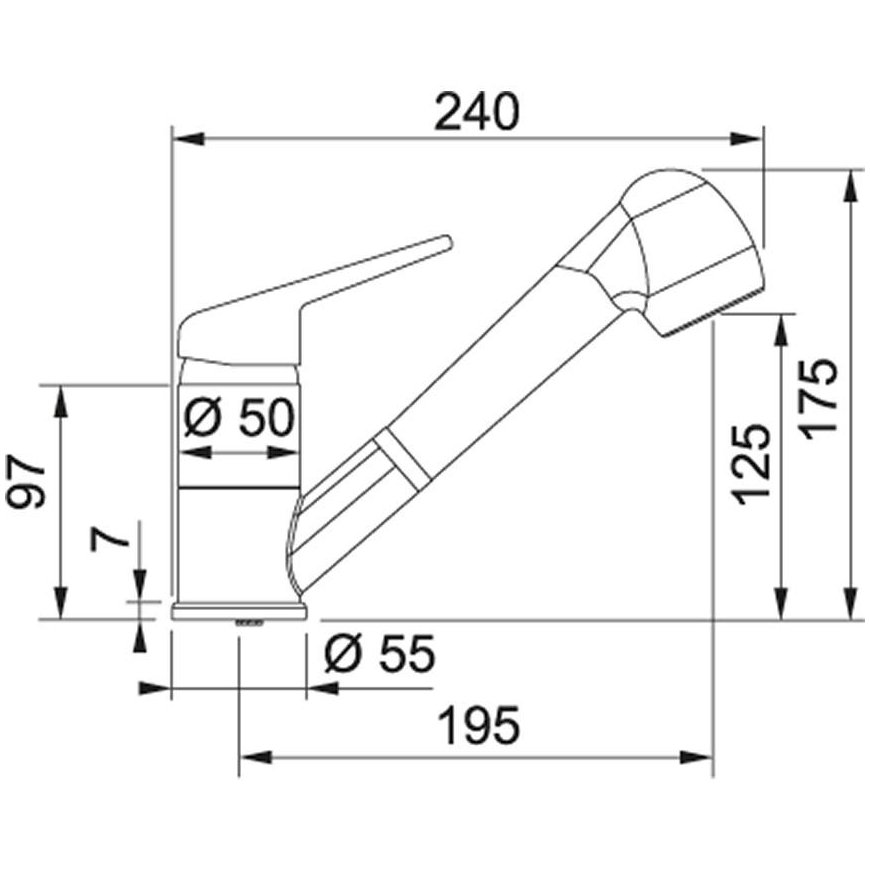 Faucet FRANKE Novara Plus With pull-out hose 115.0470.675 – 2