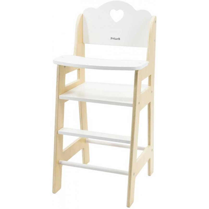 Viga Toys „Viga Polarb“ maitinimo kėdė lėlėms balta mediena – 2