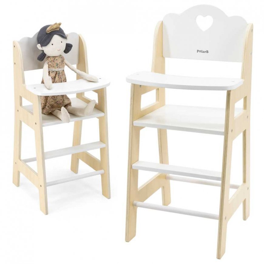 Viga Toys "Viga Polarb" dining chair for dolls, white wood – 5