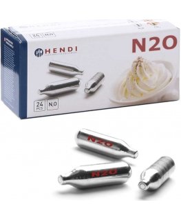 Cartridges for whipped cream siphon N2O gas 24 pcs. - Hendi 588215 Cartridges for whipped cream siphon 24 pcs. - Hendi 588215