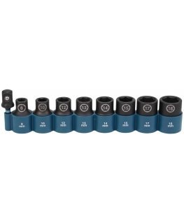 Makita E-16645 Screwdriver set 9 pcs. 1/2''x 38mm (8, 10, 11, 12, 13, 14, 15, 16, 17, 18mm) + Adapter 1/2"x50mm