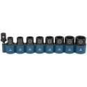 Makita E-16645 Sukimo antgalių komplektas 9 vnt. 1/2''x 38mm (8, 10, 11, 12, 13, 14, 15, 16, 17, 18mm) +Adapteris 1/2"x50mm