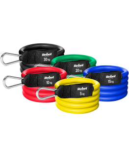 Set of resistance bands for exercises - Power Tube Set, 5-30 kg, 5 bands, REBEL ACTIVE