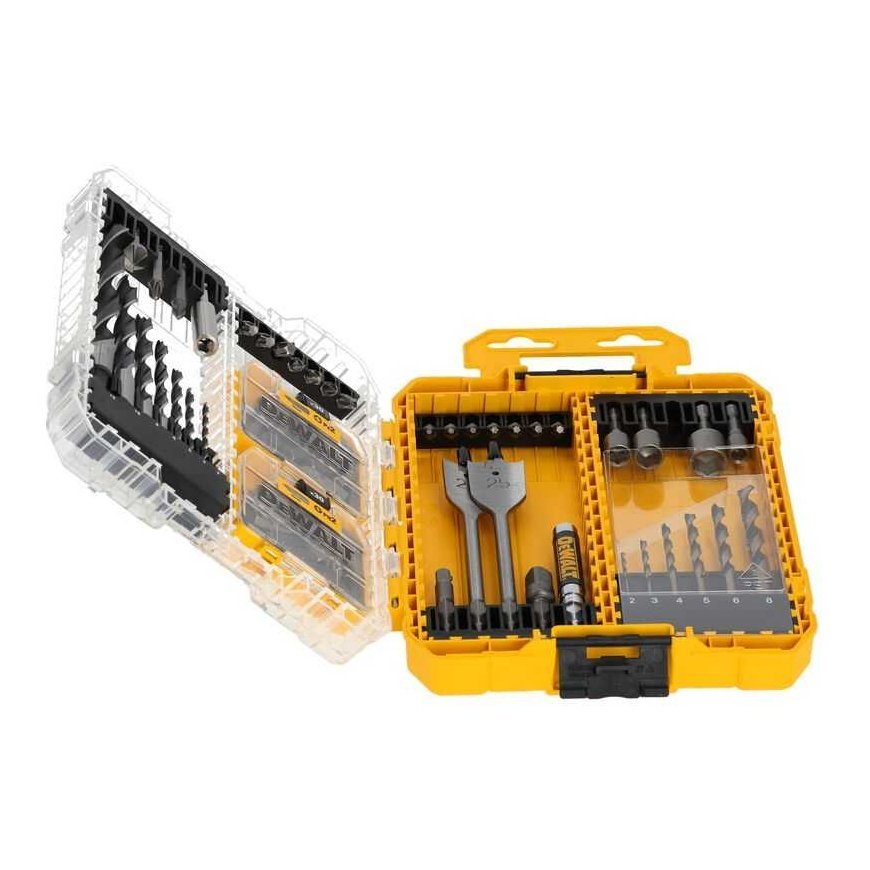 Grąžtas Rinkinys 100 vnt. końcówek PH, PZ, TX, wierteł do drewna i metalu, Medium Tough Case, DeWALT [DT70784-QZ] – 4