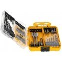 Drilled Set 100 pcs. końcówek PH, PZ, TX, wierteł do drawna i metalu, Medium Tough Case, DeWALT [DT70784-QZ]