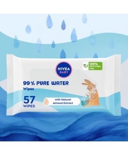 Nivea Baby 99% Pure Water Wipes 57ml