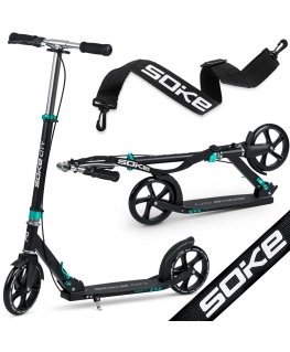 Самокат SOKE CITY (1590) Black/Turquoise 200mm