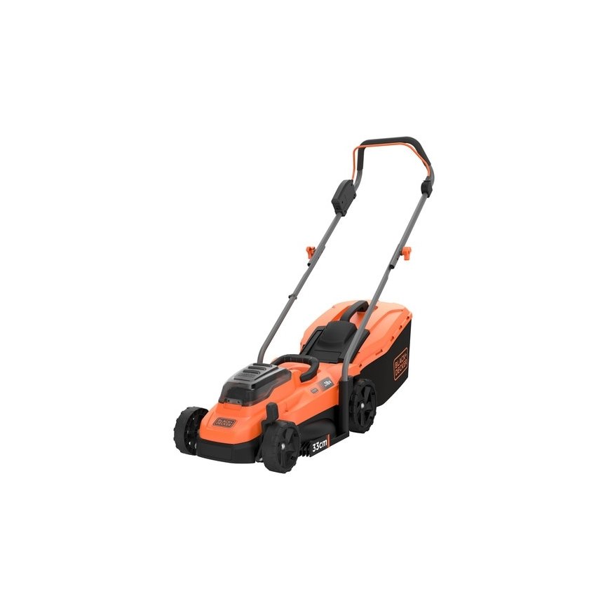 Black & Decker BCMW3318L2 Lükatav muruniiduk Patarei Must, Oranž