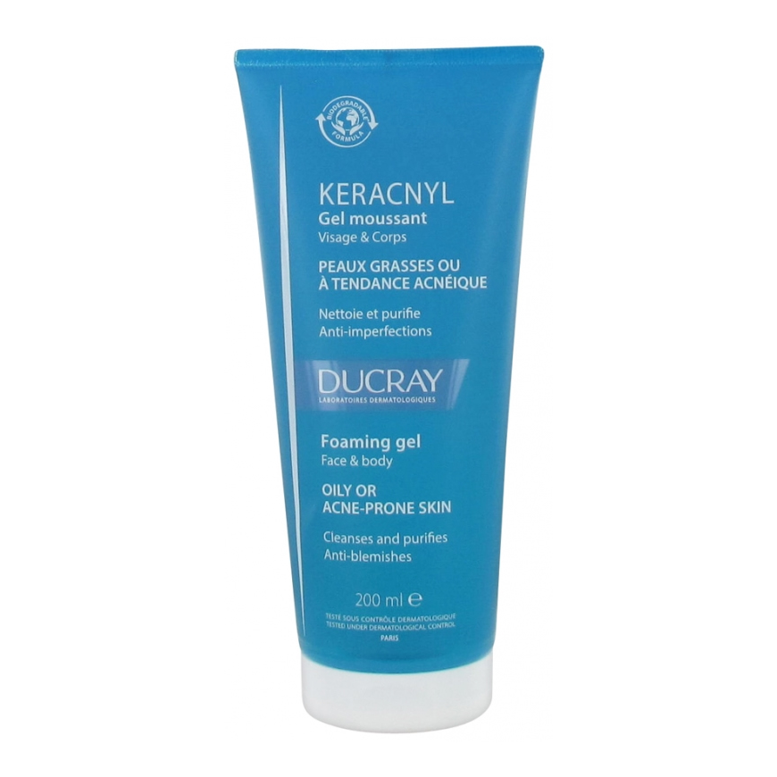 Ducray Keracnyl cleansing gel 200ml