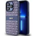 DKNY PU Leather Repeat Pattern Tonal Stripe Case for iPhone 15 P