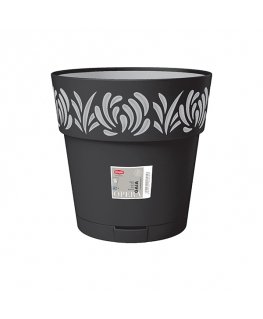 Flower pot with tray Gaia Ø30x29cm white