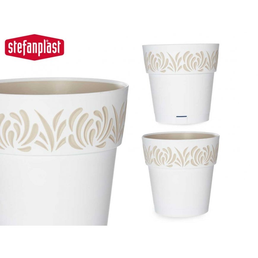 Flower pot with tray Gaia Ø30x29cm white – 2